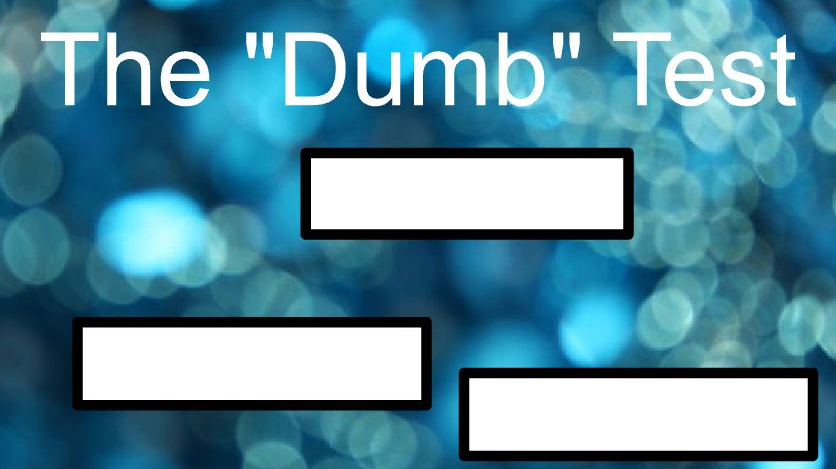 The Dumb Test Cover