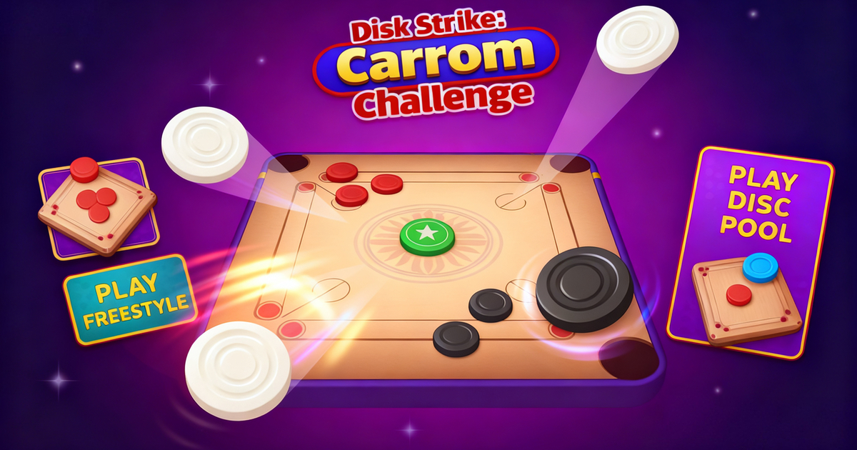 Disk Strike: Carrom Challenge Cover